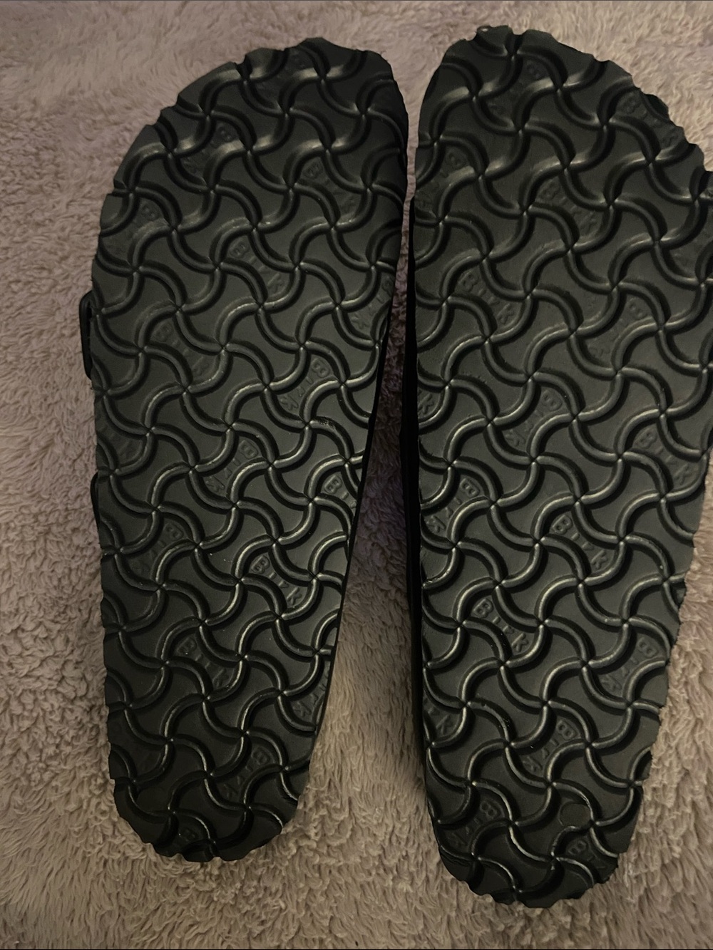 Birkenstock Black Slip-On Sandals with Embossed Logo - Picture 6 of 6